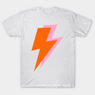 Preppy Pink and Orange Lightning Bolts T-Shirt